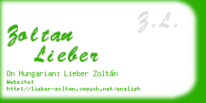 zoltan lieber business card
